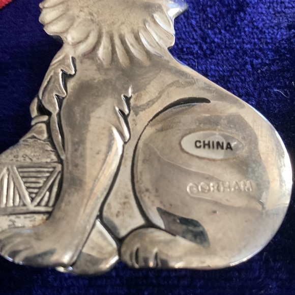 GORHAM SILVER CAT ORNAMENT - Picture 3 of 3